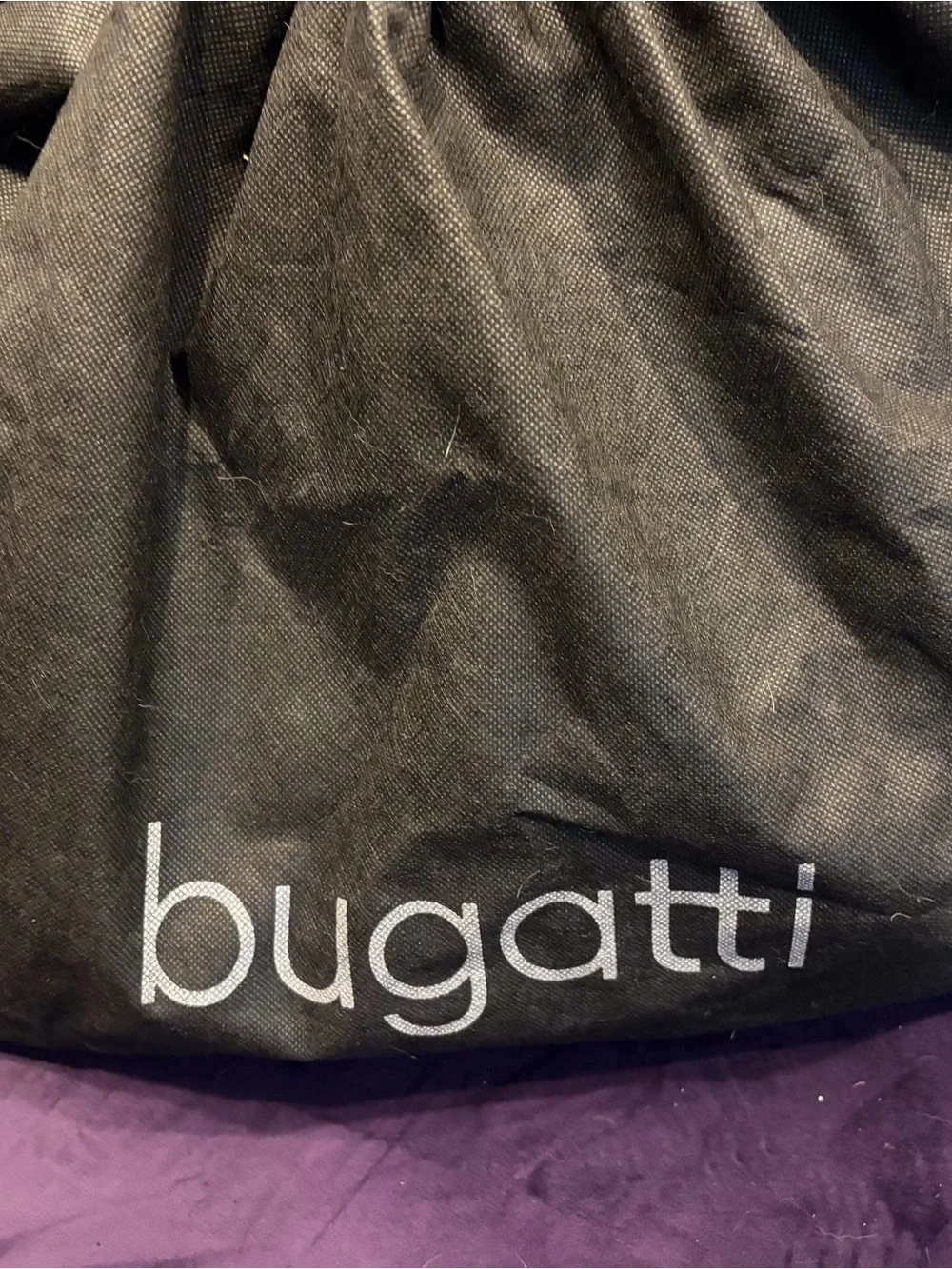 Bugatti Black Duffel Bag with Leather Trim